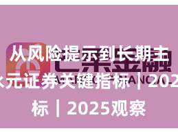 从风险提示到长期主义：永元证券关键指标｜2025观察